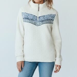 Vintage Weatherproof Original Sherpa Fleece Zip Pullover Jacket Medium